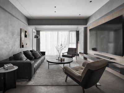 悦海锦府120平简约风格三居室装修案例