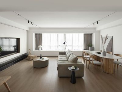 自在澜湾128平北欧风格三居室装修案例