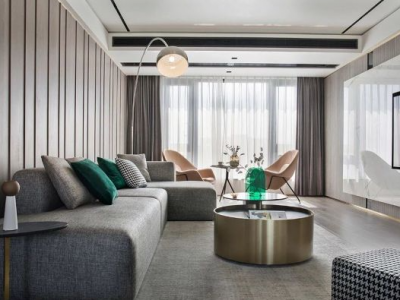 安厦十五城143平现代风格装修案例