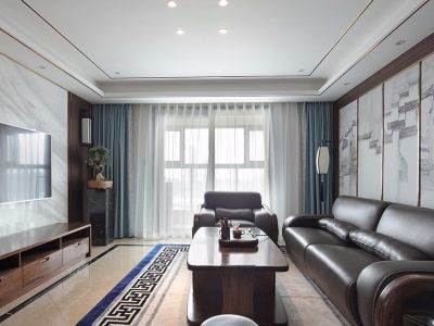 南海之洲108平米中式风格三室两厅装修案例