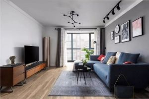 [济南华杰东方装饰]95平北欧风格装修案例，空间色彩丰富雅致！