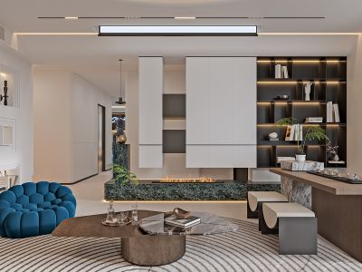 玺萌壹号院 301平米三居室 现代风格装修效果图