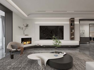 福景苑 179平米三居室 现代极简风格装修效果图