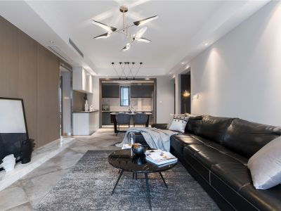 中国铁建海语熙岸101平米现代风格三室两厅装修案例