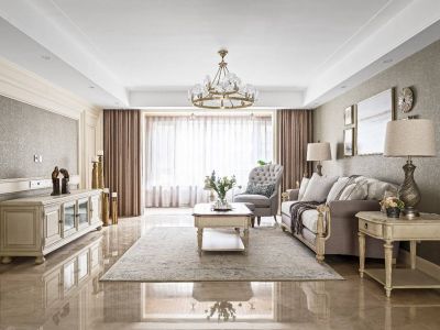 星河东悦湾106平米美式风格三室两厅装修案例
