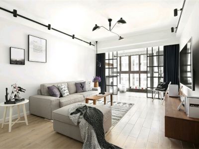 越秀和樾府110平米北欧风格三室两厅装修案例