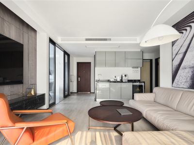 保利悦公馆124平米现代风格三室两厅装修案例