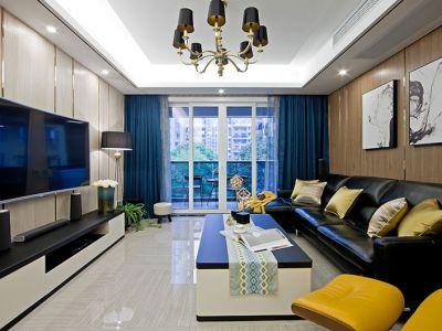 洺悦玉府105平米现代风格三室两厅装修案例