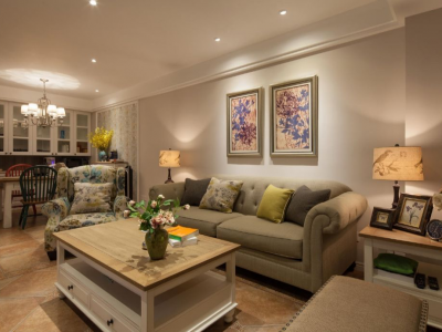 七星湾TOD璞盛103平米简约美式三居装修案例