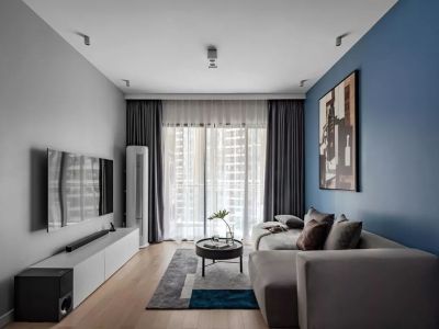 中海左岸澜庭91平现代三居室装修案例