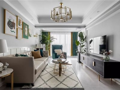 中交国贸鹭原96平米简约三居装修案例