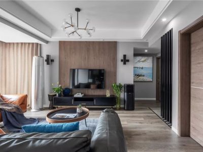 恒大帝景121平米现代简约三房装修案例