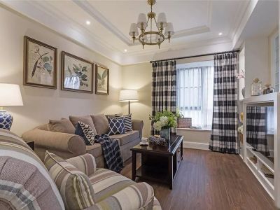 建发央著104平米美式三房装修案例