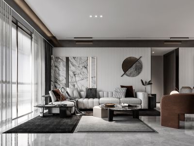 德信早安139平现代风格装修案例