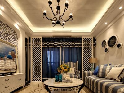 龙湖武林上城126平地中海风格装修案例