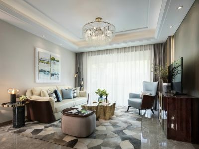 联合畔上居138平北欧风格装修案例