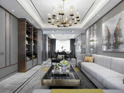 金都梧桐苑164平轻奢风格装修案例