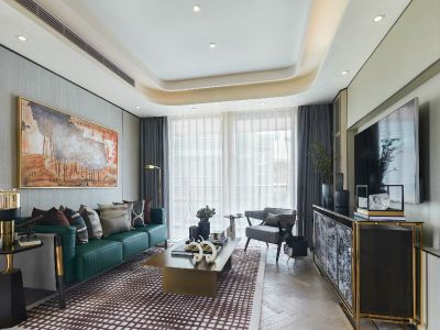 滨江铂金海岸138平北欧风格装修案例