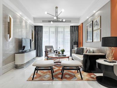 融创紫枫郡121平现代风格装修案例