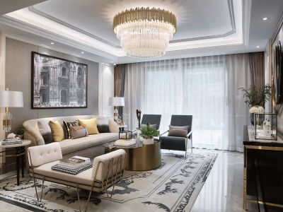 升伟新意境138平北欧风格装修案例