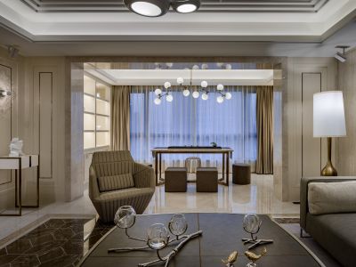 富力白鹭湾澜廷125平欧式风格装修案例