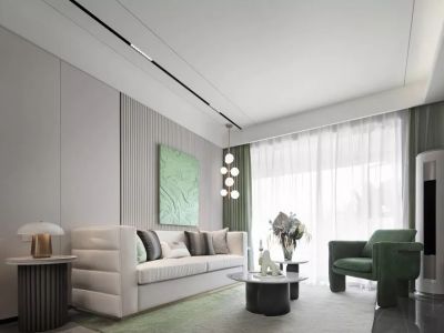 金基新睿樾府现代风格117平米装修案例