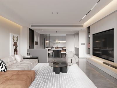 滨江雅园北欧风格120平米装修案例