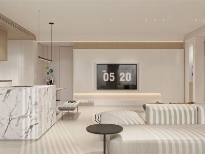 保利扬子萃云台现代风格125平米装修案例