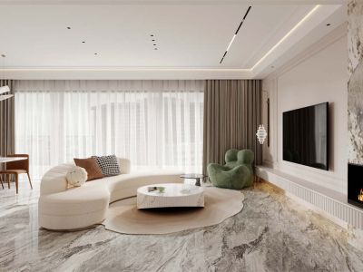 碧桂园凤凰城现代风格135平米装修案例