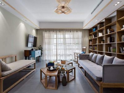 万科理想城C区128平米日式风格三室两厅装修案例