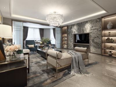 美丽山水145平欧式风格装修案例