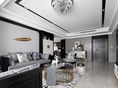 龙湖开元晶蓝I期159平北欧风格装修案例